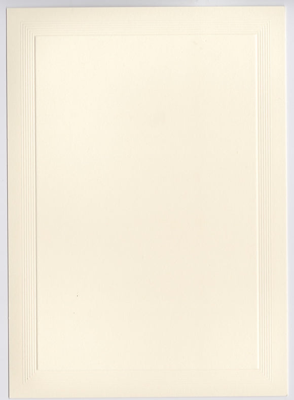 5 x 7 Notecard - EPI/Embossed Panel Ivory