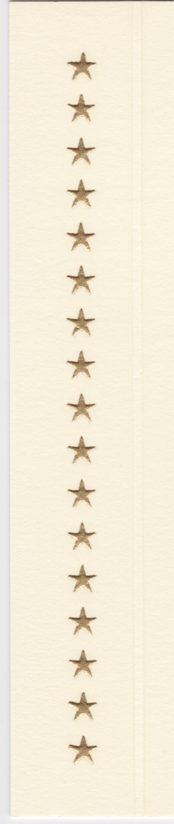 5 X 7 NOTECARD - ROW OF GOLD STARS