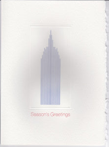 HE 444 Holiday card -Abstract Empire State Building/Seasons' Greetings