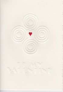 Blind Embossed and Engraved Valentine Card