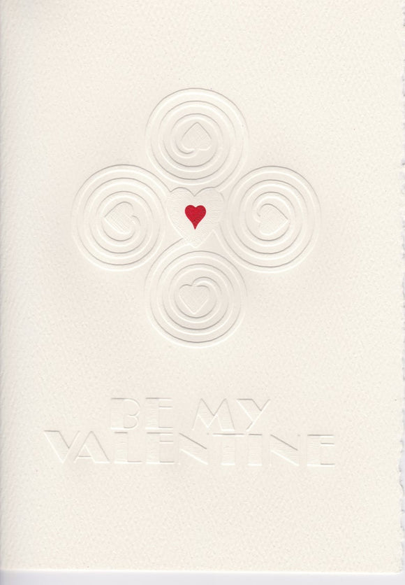 Blind Embossed and Engraved Valentine Card