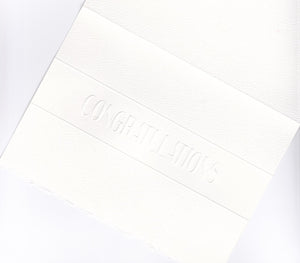 EMBOSSED CONGRATULATIONS 7 x 5 FOLDOVER NOTE
