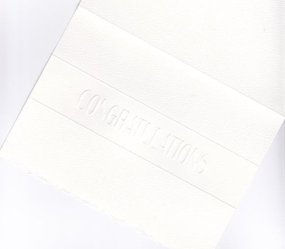 EMBOSSED CONGRATULATIONS 7 x 5 FOLDOVER NOTE