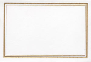 Double Rule Gold Border Placecard