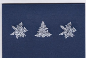 Three Silver Snowflakes Gift Enclosure