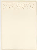 GOLD BEVELED BORDER IVORY NOTECARD: GOLD STARS - 7 X 5/ on Ivory Cover