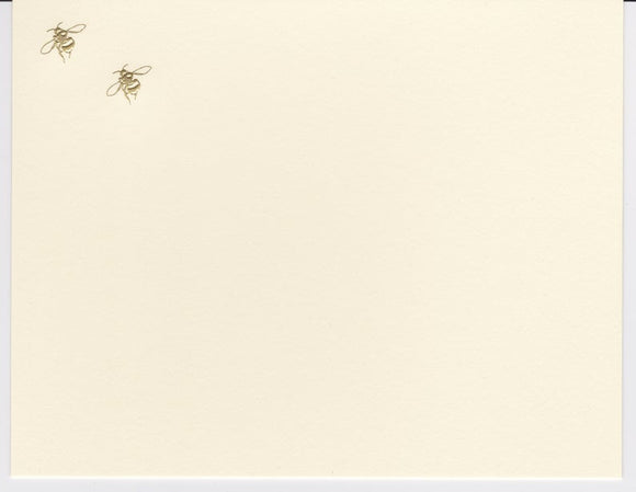 Gold Bees Notecard