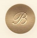 Gold Embossed Initial Foldover Note