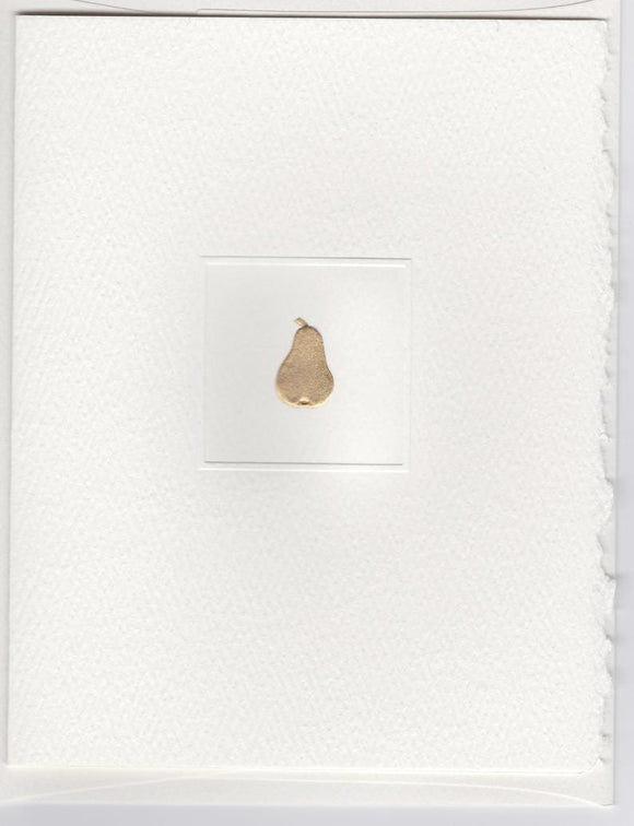 Gold Pear Foldover Note