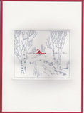 HE 540 HOLIDAY CARD - Birch Trees/Red House