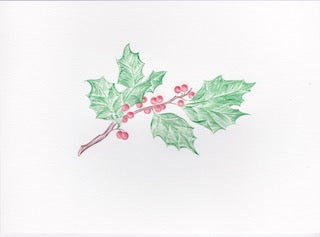 HE 674 Holiday card - HOLLY BRANCH
