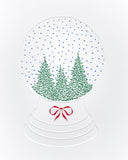 HE 700 Holiday Card - Pine Trees in Snow Globe