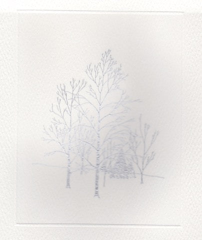 HE 708 Holiday card - SILVER TREES