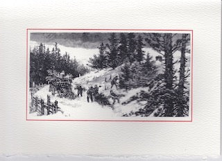 HE752 Holiday Card - MEN CUTTING TREES