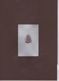 HE 820 Holiday Card: PINE CONE IN SILVER RECTANGLE