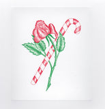HE 850 Holiday card - CANDY CANE/ROSE