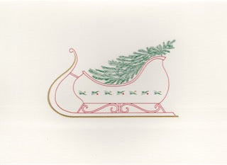 HE 806 Christmas Card - Sleigh with Tree