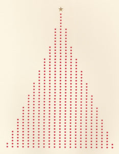 HE 902 HOLIDAY CARD - VERTICAL ROW OF STARS