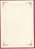 Holiday Photo Greeting Card Folder - 4 Corner Holly