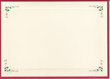 Holiday Photo Greeting Card Folder - 4 Corner Holly