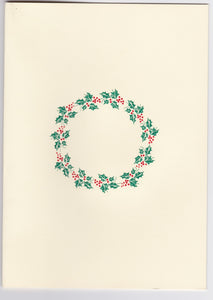 HE 200 Holiday card - Holly Wreath