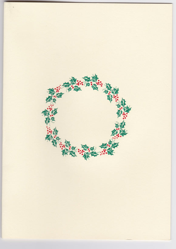 HE 200 Holiday card - Holly Wreath