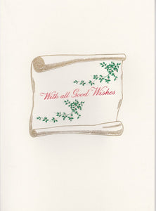 HE 828 HOLIDAY CARD - Holly and Berry Scroll