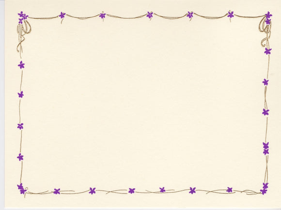 Purple & Gold 5x7 Notecard