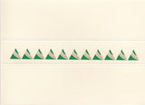 HE 710 Holiday Card - Row of Deco Green/Gold Trees