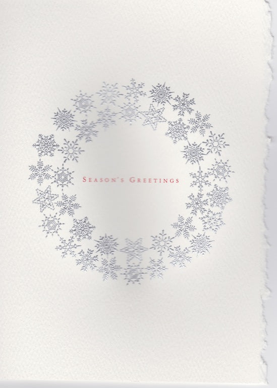 HE 249 Holiday card - Snowflake Wreath