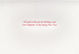 HE 432 Holiday Card - GREEN/GOLD HOLLY NOEL