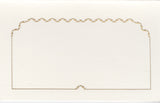 Foldover Tent Placecard: Gold Vine/Rule Border