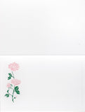 Foldover Tent Placecard:  PINK ROSE