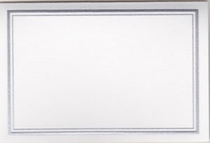 Double Rule Silver Border Placecard