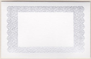 Lace Silver Lace Placecard