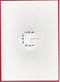HE 458 HolidayCard - Holly/Berries in Three Embossed Diamonds