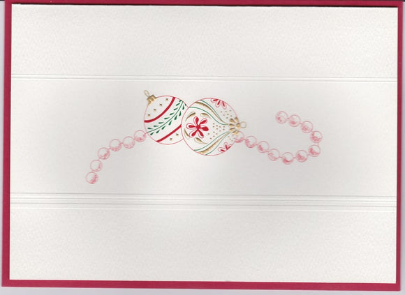 HE 776 Holiday Card - Two Ornaments