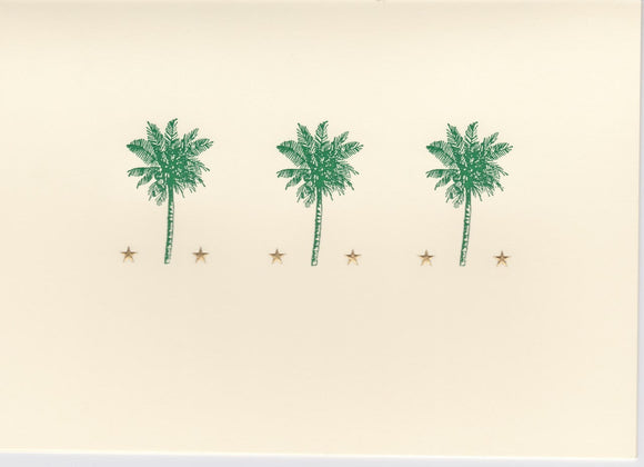 HE 744 HOLIDAY CARD - Palm Tree and Stars